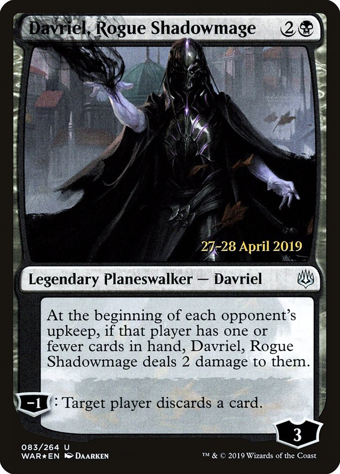 Davriel, Rogue Shadowmage  [War of the Spark Prerelease Promos] | Eastridge Sports Cards & Games