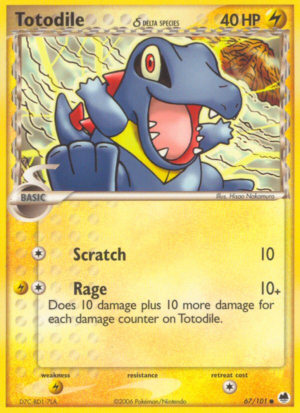 Totodile (67/101) (Delta Species) [EX: Dragon Frontiers] | Eastridge Sports Cards & Games