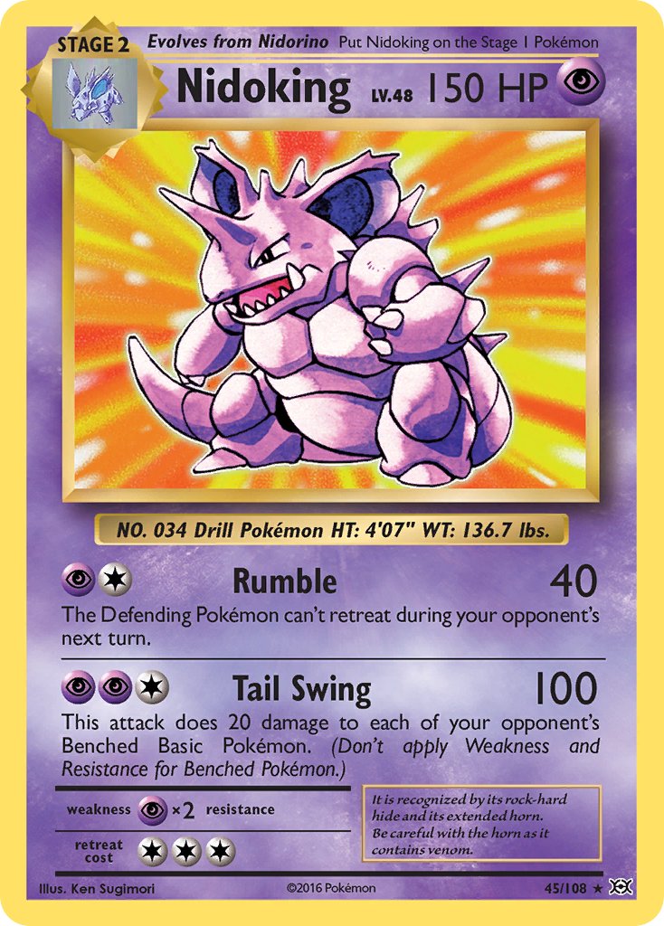 Nidoking (45/108) (Theme Deck Exclusive) [XY: Evolutions] | Eastridge Sports Cards & Games