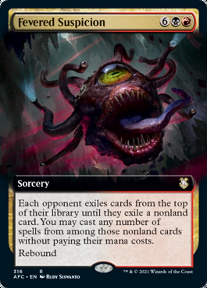 Fevered Suspicion (Extended) [Dungeons & Dragons: Adventures in the Forgotten Realms Commander] | Eastridge Sports Cards & Games