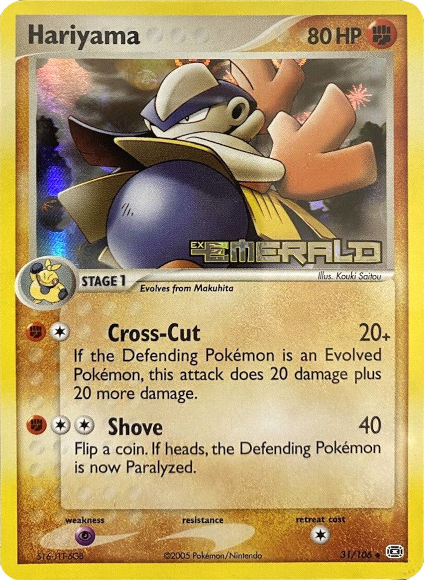 Hariyama (31/106) (Stamped) [EX: Emerald] | Eastridge Sports Cards & Games