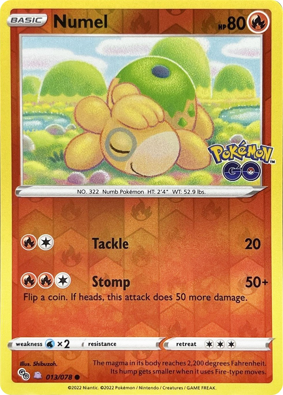 Numel (013/078) (Peelable Ditto) [Pokémon GO] | Eastridge Sports Cards & Games