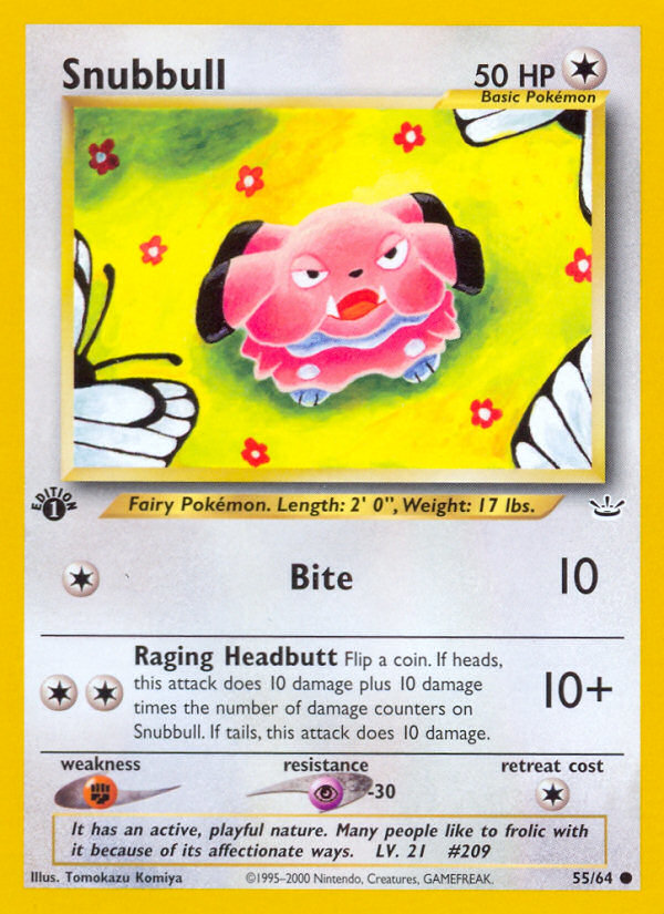 Snubbull (55/64) [Neo Revelation 1st Edition] | Eastridge Sports Cards & Games