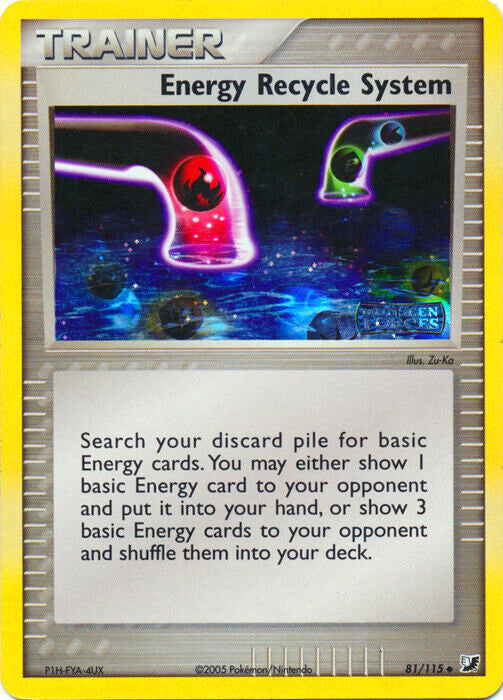 Energy Recycle System (81/115) (Stamped) [EX: Unseen Forces] | Eastridge Sports Cards & Games