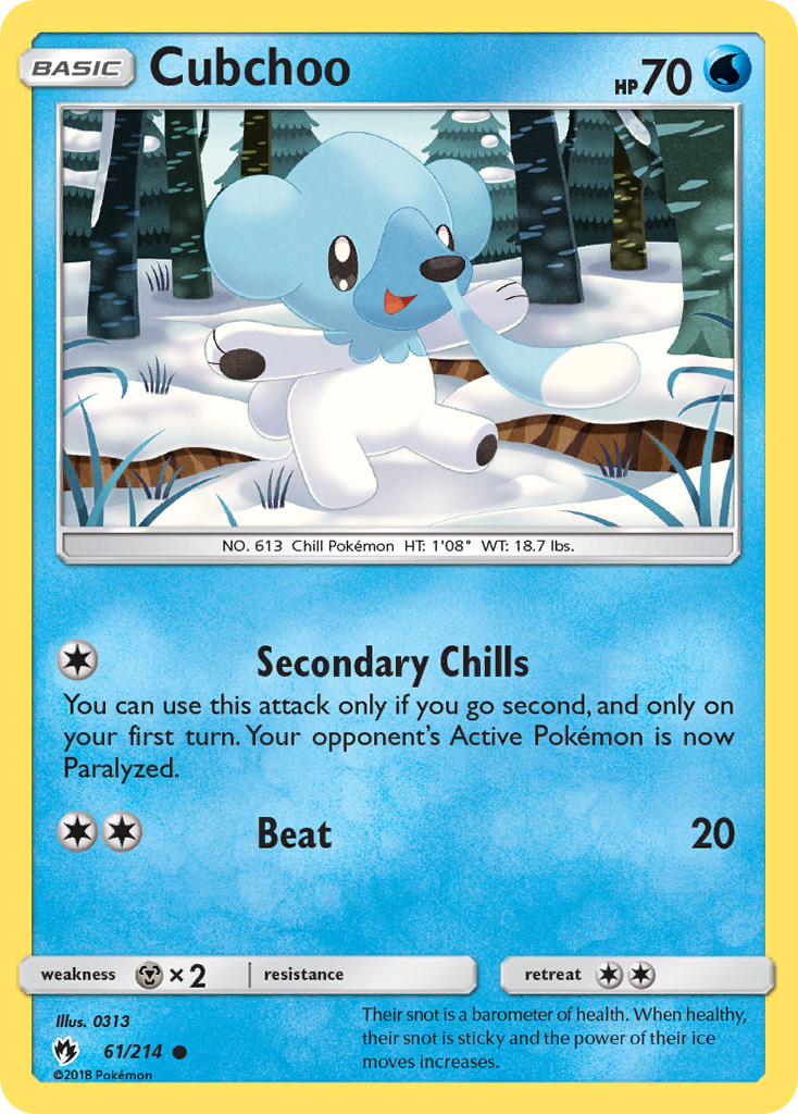Cubchoo (61/214) [Sun & Moon: Lost Thunder] | Eastridge Sports Cards & Games