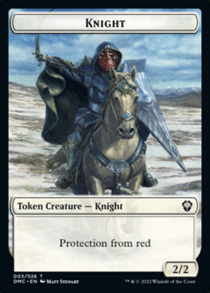 Phyrexian // Knight Double-sided Token [Dominaria United Tokens] | Eastridge Sports Cards & Games
