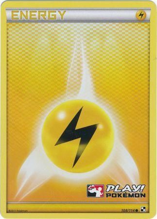 Lightning Energy (108/114) (Play Pokemon Promo) [Black & White: Base Set] | Eastridge Sports Cards & Games