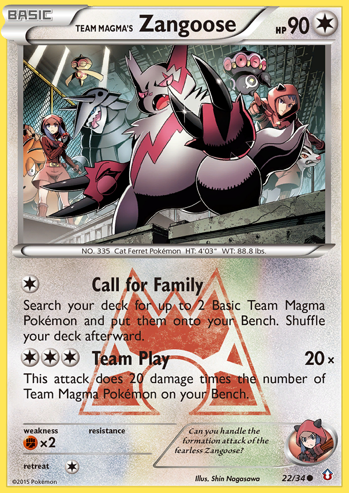 Team Magma's Zangoose (22/34) [XY: Double Crisis] | Eastridge Sports Cards & Games