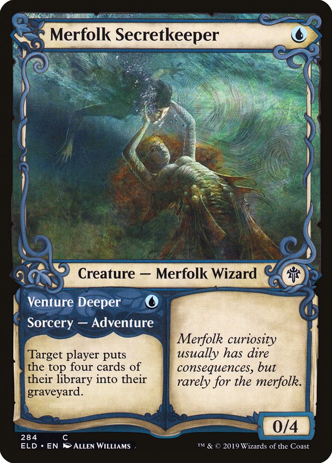 Merfolk Secretkeeper // Venture Deeper (Showcase) [Throne of Eldraine] | Eastridge Sports Cards & Games