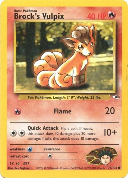 Brock's Vulpix (73/132) [Gym Heroes Unlimited] | Eastridge Sports Cards & Games