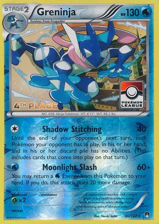 Greninja (40/122) (League Promo 4th Place) [XY: BREAKpoint] | Eastridge Sports Cards & Games