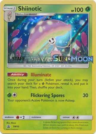 Shiinotic (SM10) (Staff Prerelease Promo) [Sun & Moon: Black Star Promos] | Eastridge Sports Cards & Games