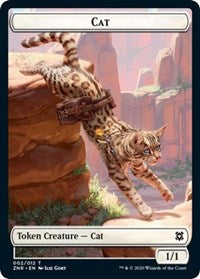 Cat // Plant Double-sided Token [Zendikar Rising Tokens] | Eastridge Sports Cards & Games