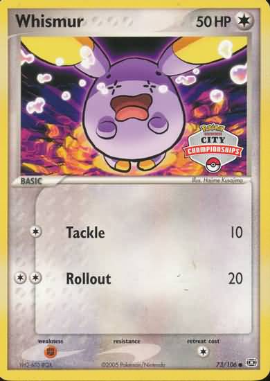 Whismur (73/106) (City Championship) [EX: Emerald] | Eastridge Sports Cards & Games