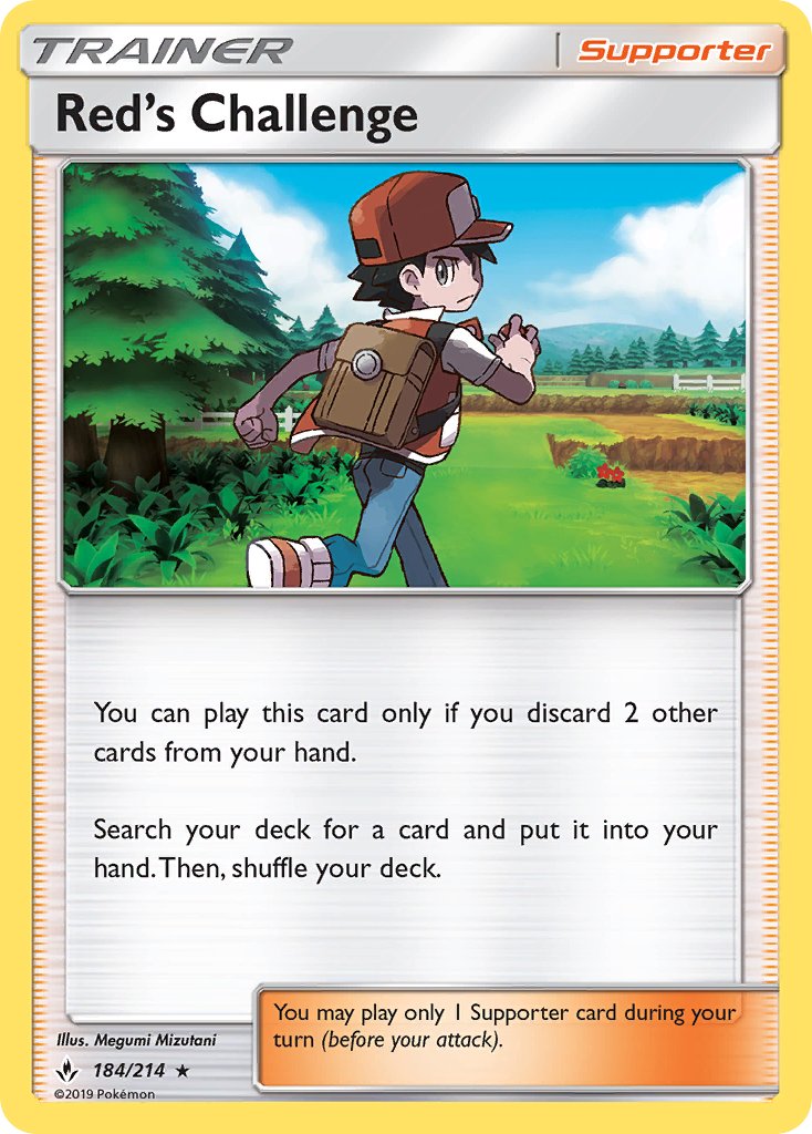 Red's Challenge (184/214) (Theme Deck Exclusive) [Sun & Moon: Unbroken Bonds] | Eastridge Sports Cards & Games