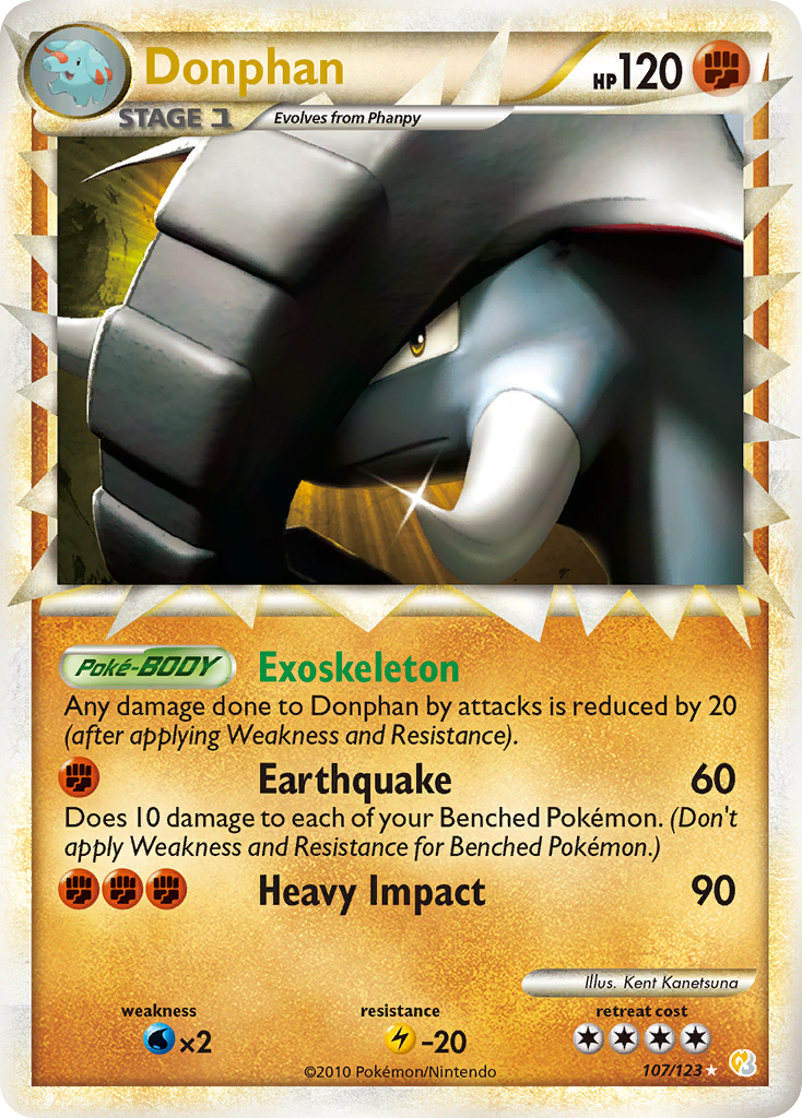 Donphan (107/123) [HeartGold & SoulSilver: Base Set] | Eastridge Sports Cards & Games