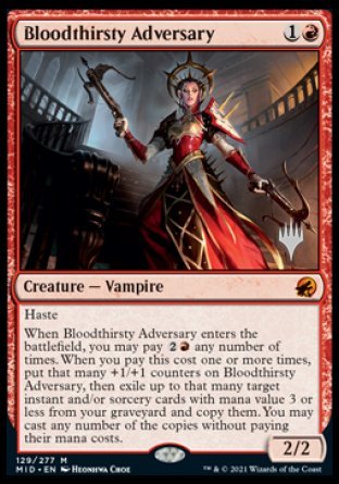 Bloodthirsty Adversary (Promo Pack) [Innistrad: Midnight Hunt Promos] | Eastridge Sports Cards & Games