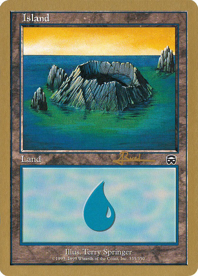 Island (335) (Antoine Ruel) [World Championship Decks 2001] | Eastridge Sports Cards & Games