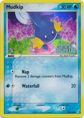 Mudkip (58/100) (Stamped) [EX: Crystal Guardians] | Eastridge Sports Cards & Games