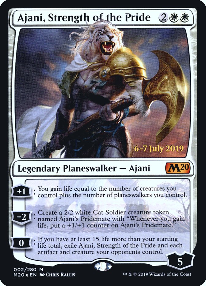 Ajani, Strength of the Pride  [Core Set 2020 Prerelease Promos] | Eastridge Sports Cards & Games