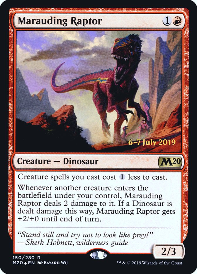 Marauding Raptor  [Core Set 2020 Prerelease Promos] | Eastridge Sports Cards & Games