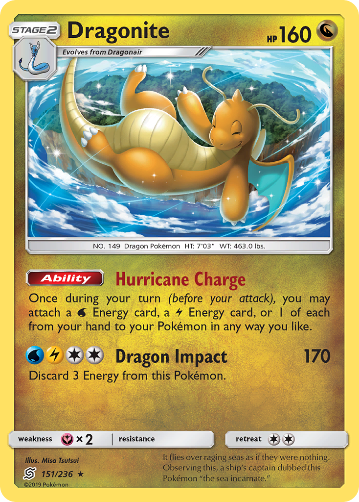 Dragonite (151/236) (Cosmos Holo) [Sun & Moon: Unified Minds] | Eastridge Sports Cards & Games
