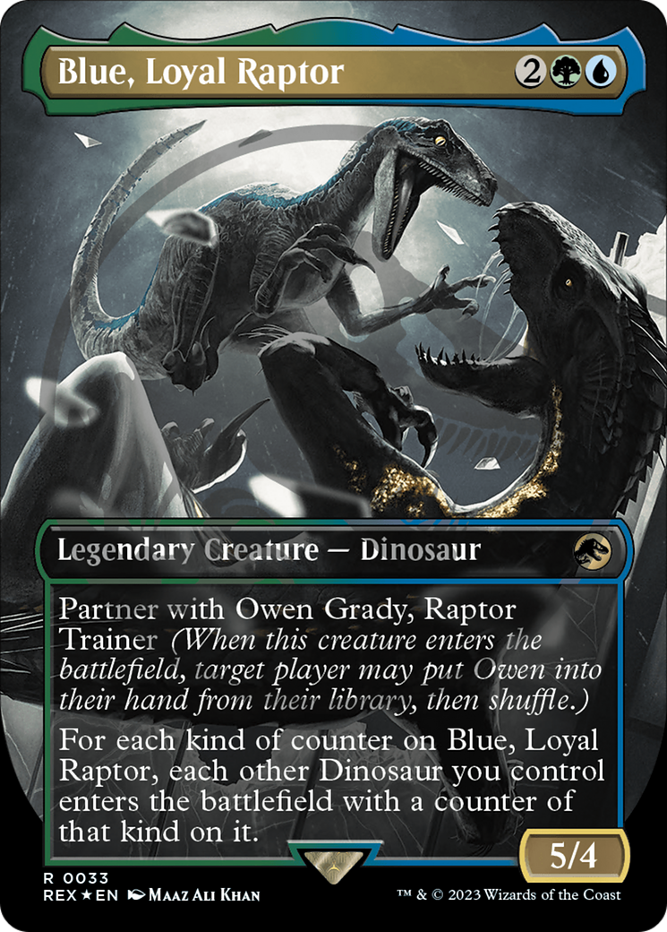 Blue, Loyal Raptor Emblem (Borderless) [Jurassic World Collection Tokens] | Eastridge Sports Cards & Games