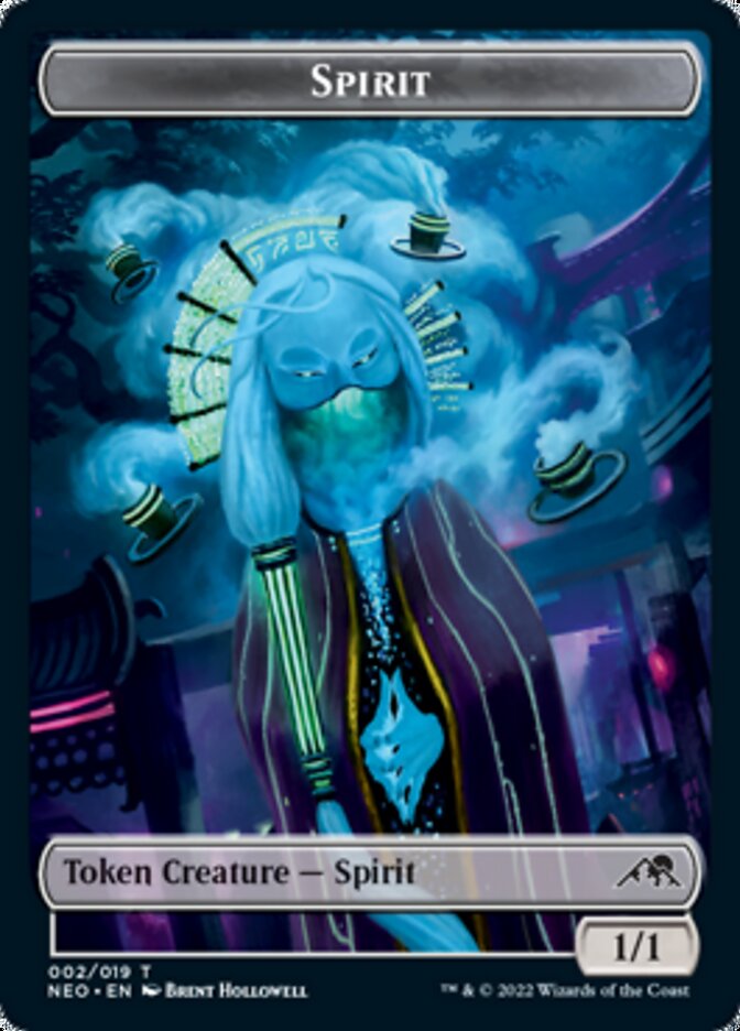 Saproling // Spirit (002) Double-sided Token [Kamigawa: Neon Dynasty Commander Tokens] | Eastridge Sports Cards & Games
