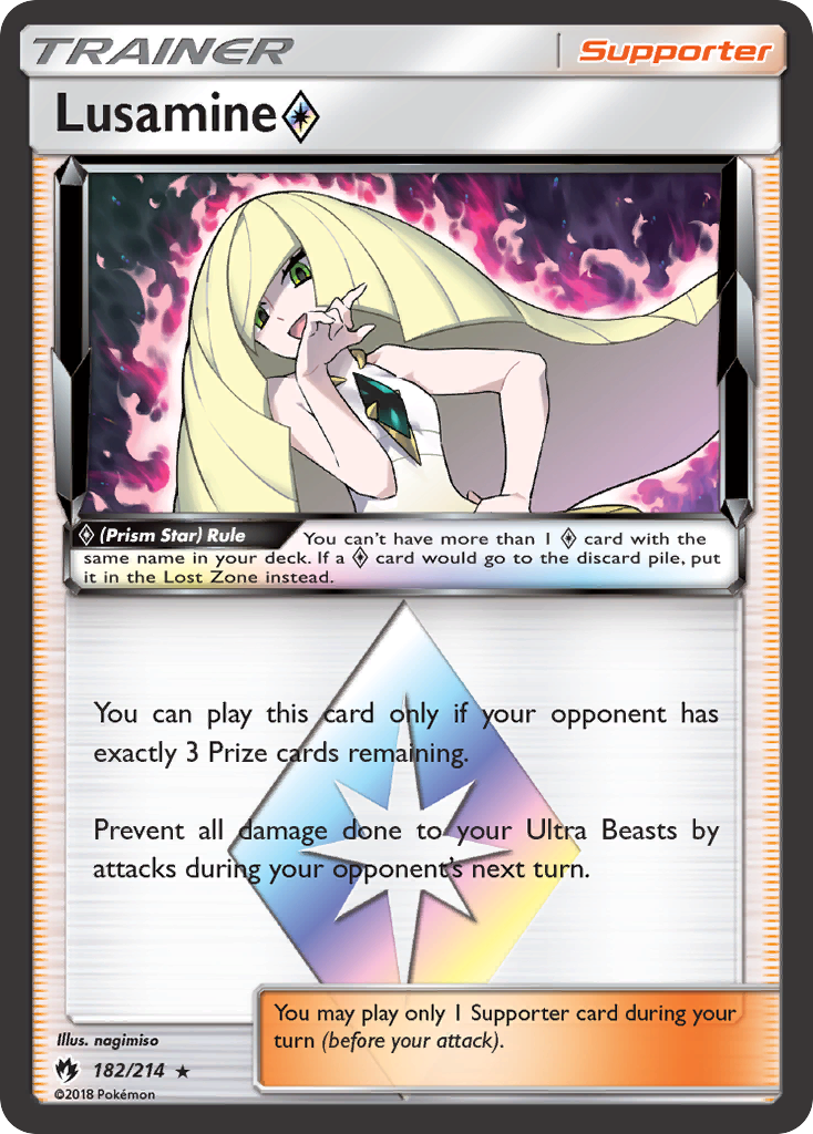 Lusamine (182/214) (Prism Star) [Sun & Moon: Lost Thunder] | Eastridge Sports Cards & Games