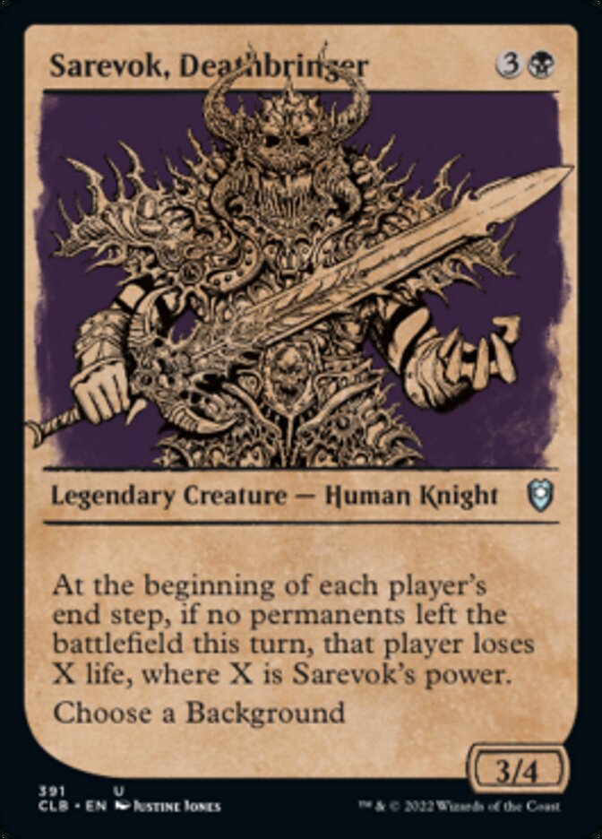 Sarevok, Deathbringer (Showcase) [Commander Legends: Battle for Baldur's Gate] | Eastridge Sports Cards & Games