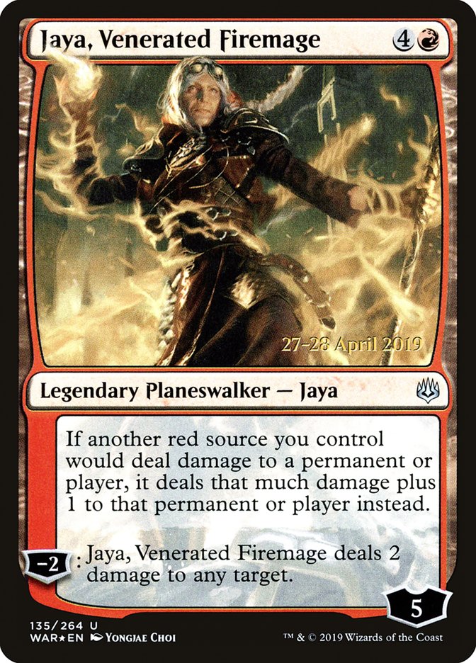 Jaya, Venerated Firemage  [War of the Spark Prerelease Promos] | Eastridge Sports Cards & Games