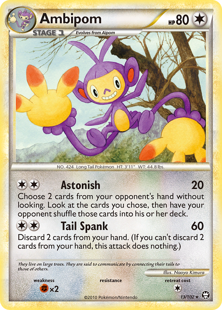 Ambipom (13/102) [HeartGold & SoulSilver: Triumphant] | Eastridge Sports Cards & Games