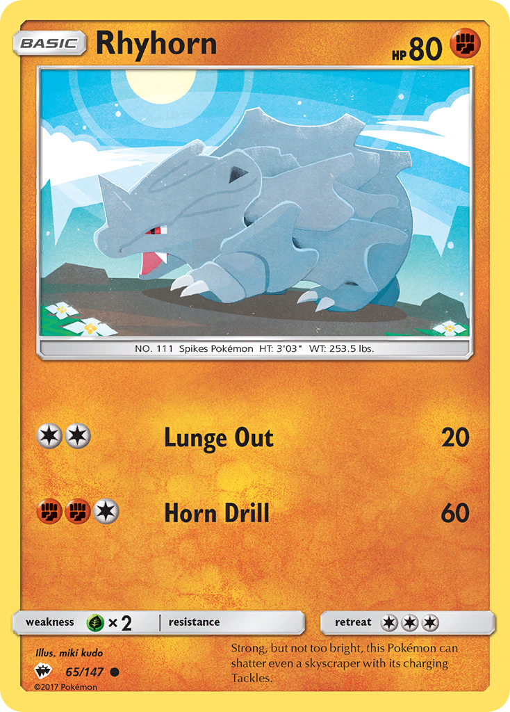 Rhyhorn (65/147) [Sun & Moon: Burning Shadows] | Eastridge Sports Cards & Games