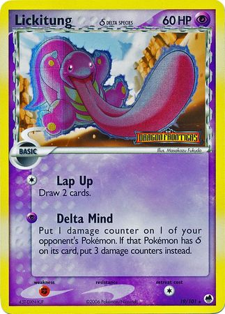Lickitung (19/101) (Delta Species) (Stamped) [EX: Dragon Frontiers] | Eastridge Sports Cards & Games