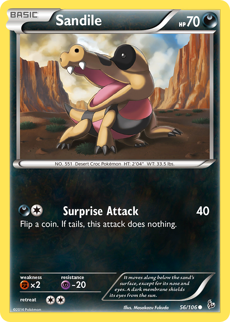 Sandile (56/106) [XY: Flashfire] | Eastridge Sports Cards & Games