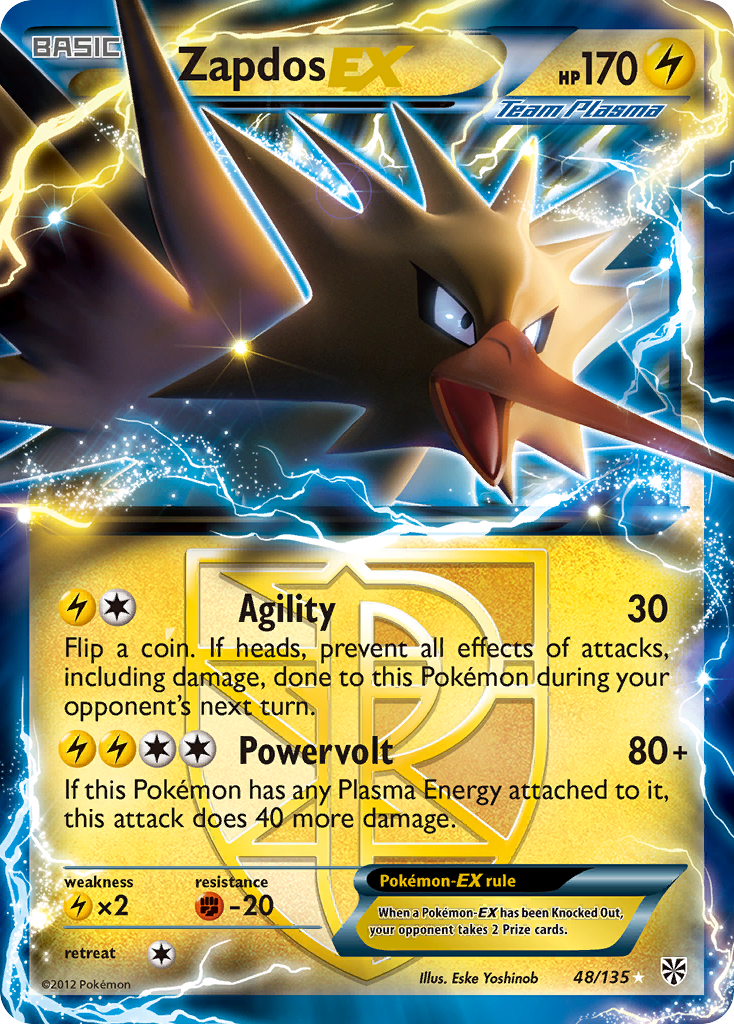 Zapdos EX (48/135) [Black & White: Plasma Storm] | Eastridge Sports Cards & Games