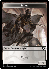 Spirit (0039) // Knight Double-Sided Token [Commander Masters Tokens] | Eastridge Sports Cards & Games