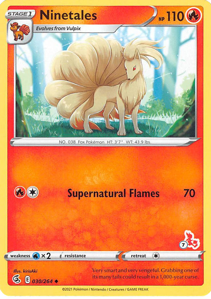 Ninetales (30/264) (Cinderace Stamp #7) [Battle Academy 2022] | Eastridge Sports Cards & Games