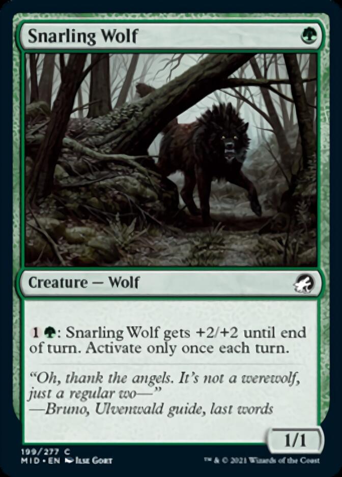 Snarling Wolf [Innistrad: Midnight Hunt] | Eastridge Sports Cards & Games