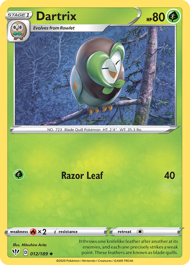 Dartrix (012/189) [Sword & Shield: Darkness Ablaze] | Eastridge Sports Cards & Games