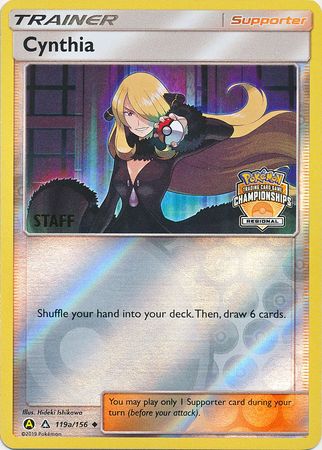 Cynthia (119a/156) (Regional Championship Promo Staff) [Sun & Moon: Ultra Prism] | Eastridge Sports Cards & Games