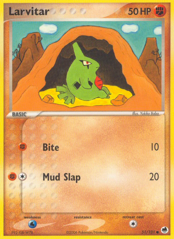 Larvitar (51/101) [EX: Dragon Frontiers] | Eastridge Sports Cards & Games