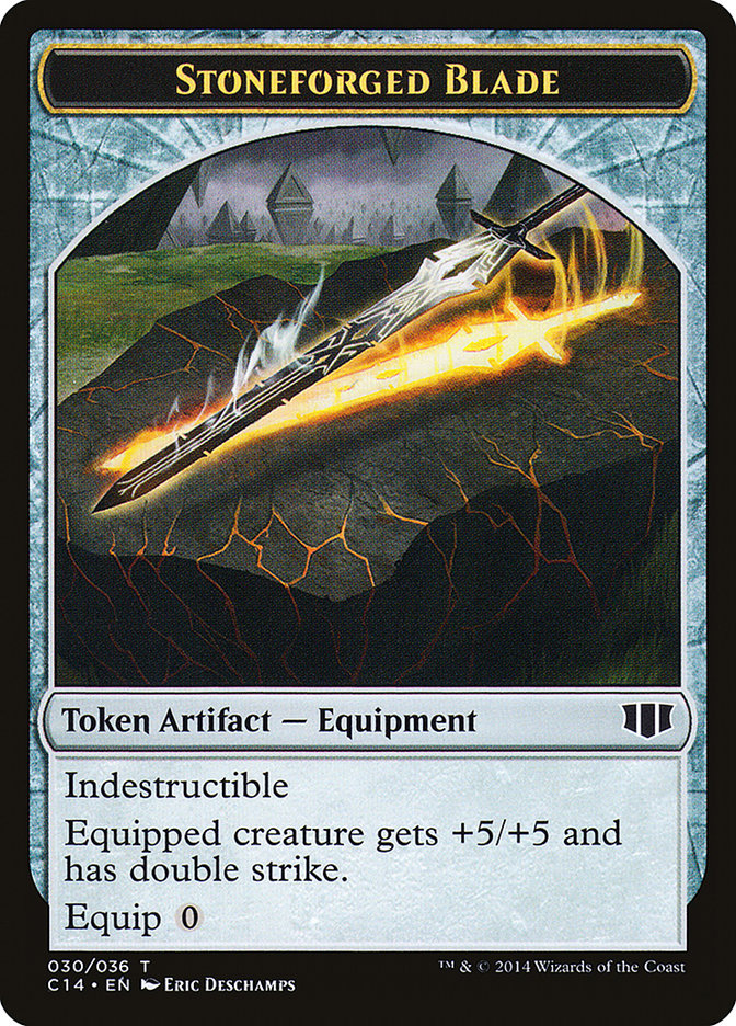 Stoneforged Blade // Germ Double-sided Token [Commander 2014 Tokens] | Eastridge Sports Cards & Games