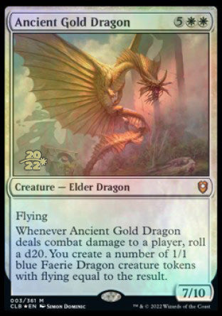 Ancient Gold Dragon [Commander Legends: Battle for Baldur's Gate Prerelease Promos] | Eastridge Sports Cards & Games