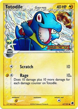 Totodile (67/101) (Delta Species) (Stamped) [EX: Dragon Frontiers] | Eastridge Sports Cards & Games