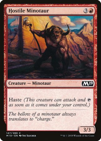 Hostile Minotaur [Core Set 2019] | Eastridge Sports Cards & Games