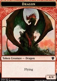 Dragon (006) // Gold (010) Double-sided Token [Commander 2017 Tokens] | Eastridge Sports Cards & Games