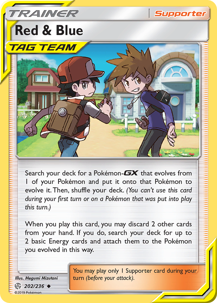 Red & Blue (202/236) [Sun & Moon: Cosmic Eclipse] | Eastridge Sports Cards & Games