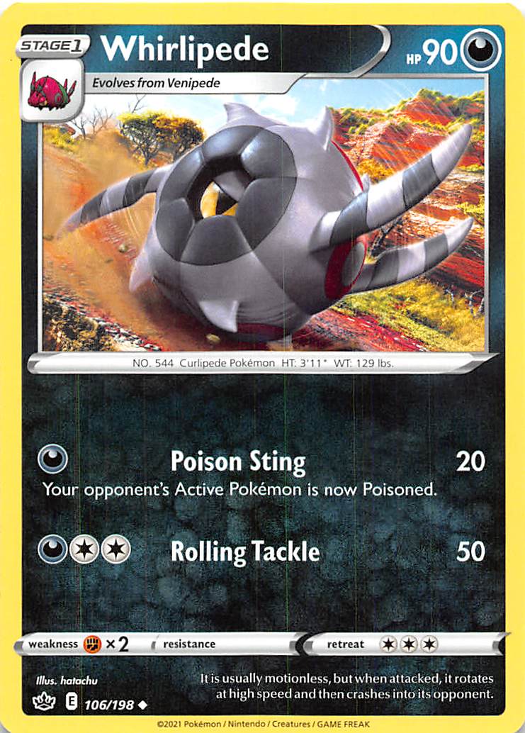 Whirlipede (106/198) [Sword & Shield: Chilling Reign] | Eastridge Sports Cards & Games