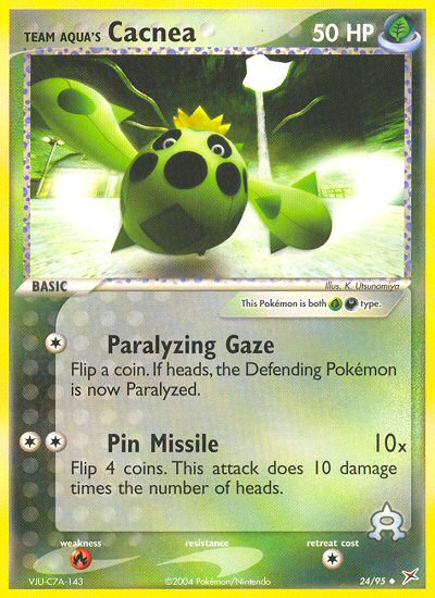 Team Aqua's Cacnea (24/95) [EX: Team Magma vs Team Aqua] | Eastridge Sports Cards & Games